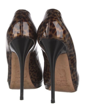 Jimmy Choo Patent Leather Animal Print Pumps