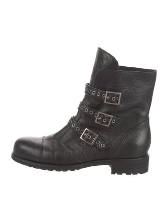 Jimmy Choo Leather Moto Boots