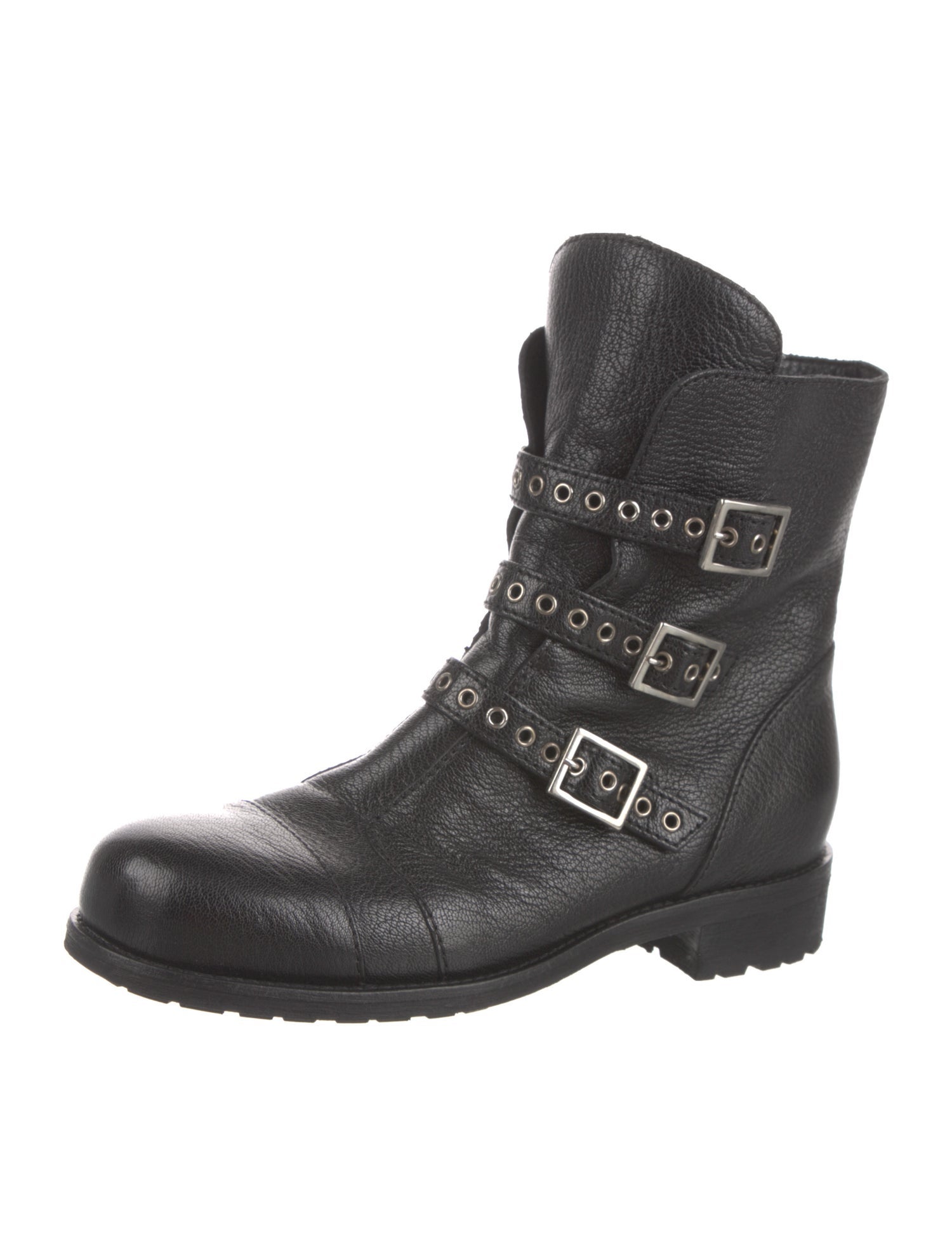 Jimmy Choo Leather Moto Boots