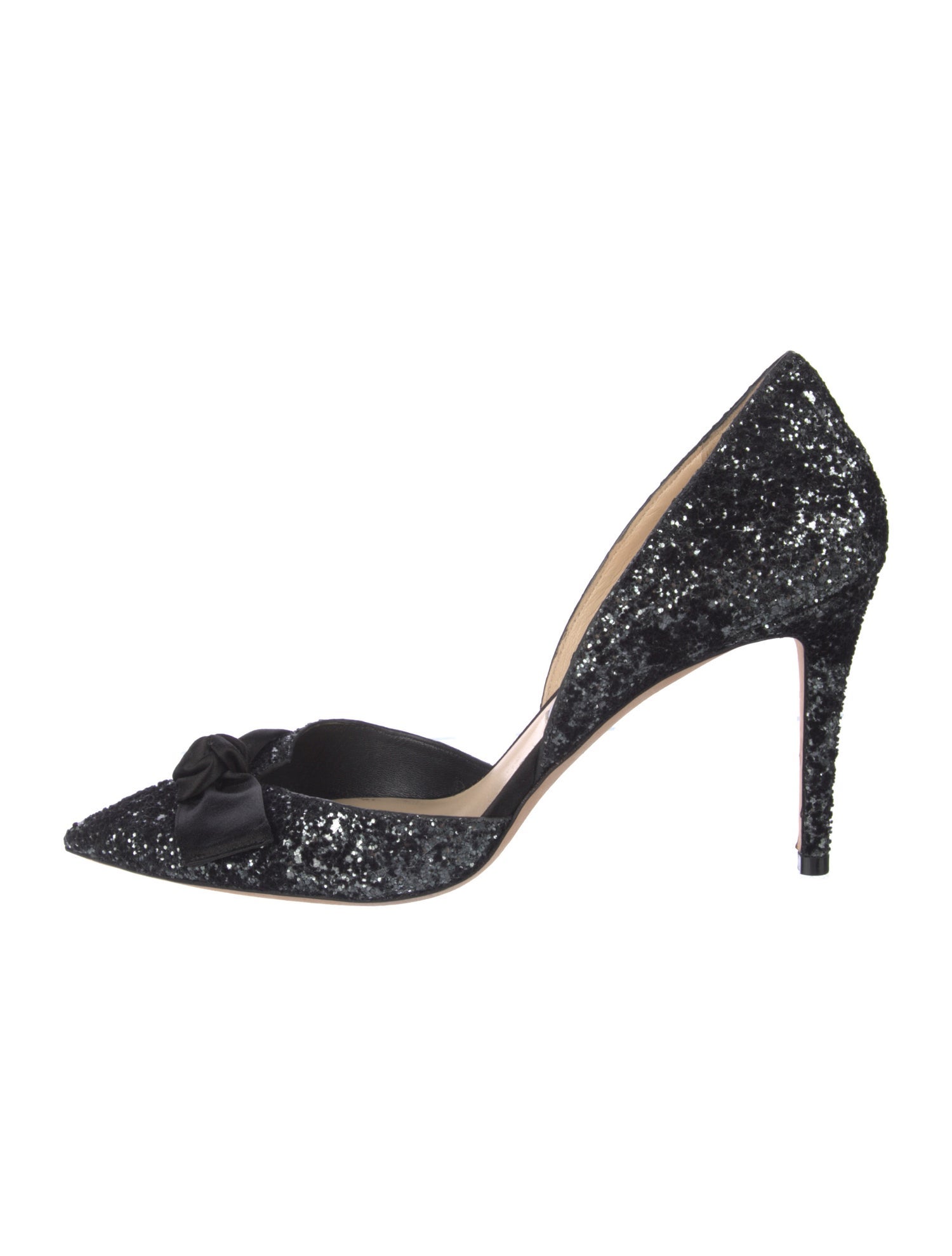 Jimmy Choo Leather Glitter Accents D'Orsay Pumps