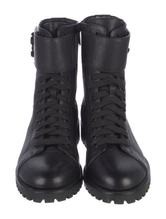 Jimmy Choo Leather Combat Boots