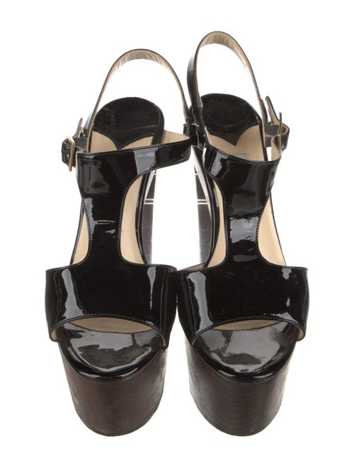 Jimmy Choo Patent Leather T-Strap Sandals