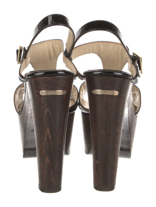 Jimmy Choo Patent Leather T-Strap Sandals