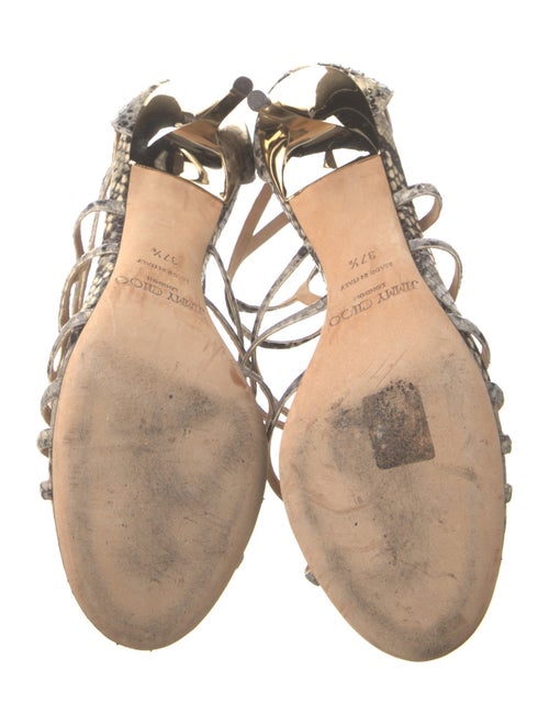 Jimmy Choo Snakeskin Animal Print Sandals