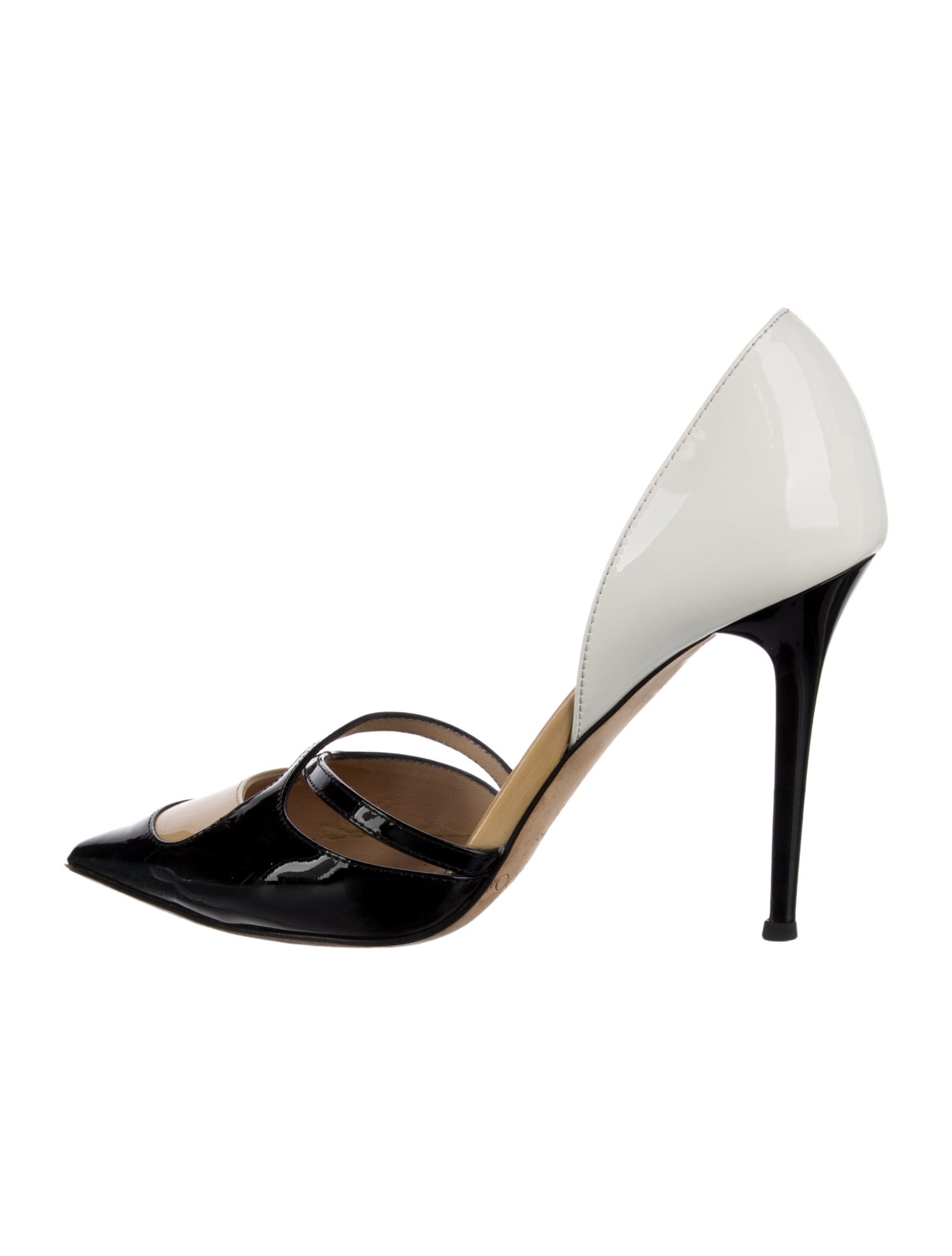 Jimmy Choo Patent Leather Cutout Accent D'Orsay Pumps