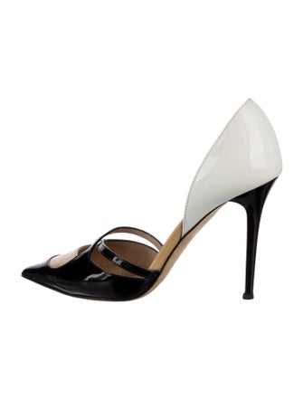 Jimmy Choo Patent Leather Cutout Accent D'Orsay Pumps