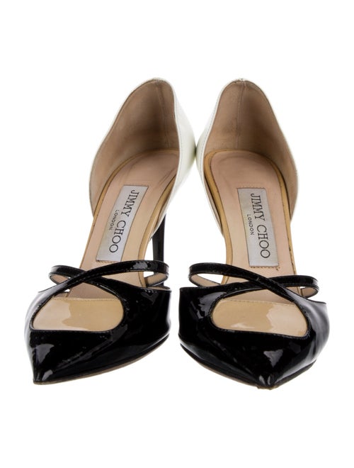 Jimmy Choo Patent Leather Cutout Accent D'Orsay Pumps