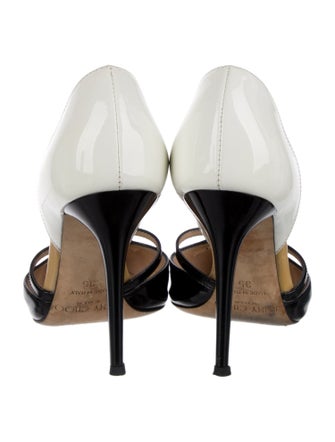 Jimmy Choo Patent Leather Cutout Accent D'Orsay Pumps