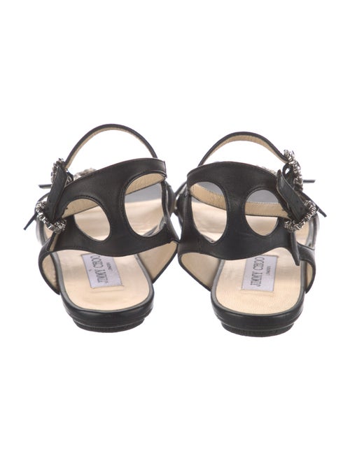 Jimmy Choo Leather Crystal Embellishments Gladiator Sandals