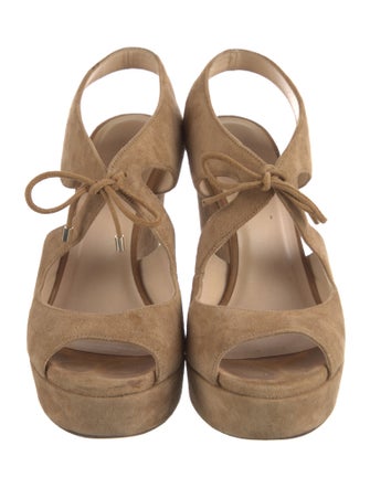 Jimmy Choo Suede Cutout Accent Slingback Sandals