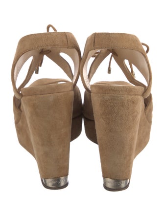 Jimmy Choo Suede Cutout Accent Slingback Sandals