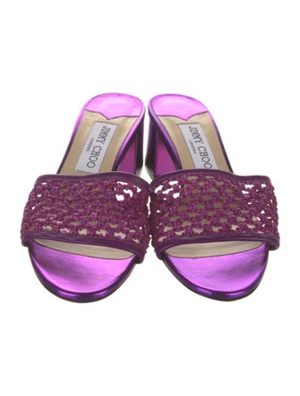 Jimmy Choo Straw Slides