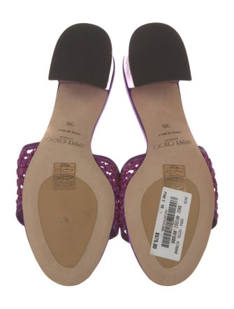 Jimmy Choo Straw Slides