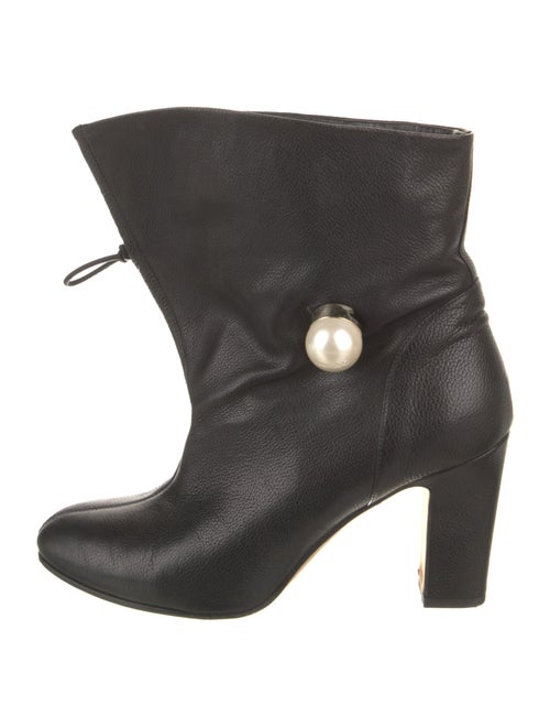 Jimmy Choo Faux Pearl Accents Leather Boots
