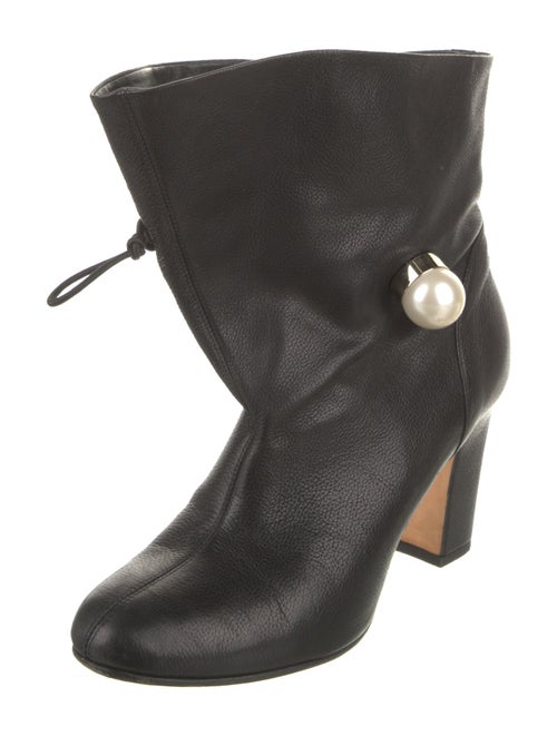 Jimmy Choo Faux Pearl Accents Leather Boots