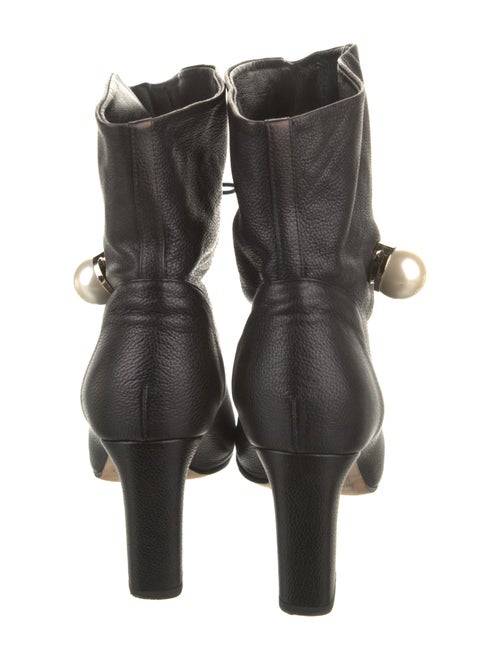 Jimmy Choo Faux Pearl Accents Leather Boots