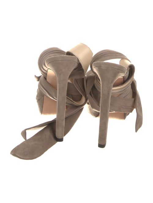 Jimmy Choo Suede Bow Accents Sandals