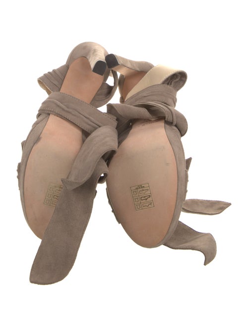 Jimmy Choo Suede Bow Accents Sandals