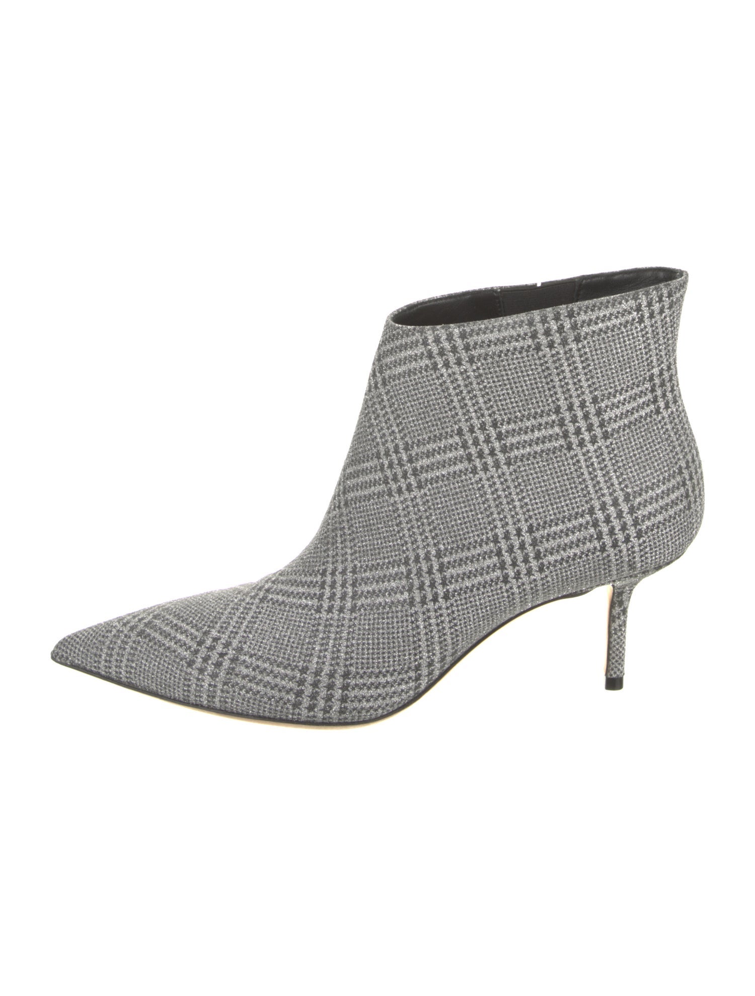Jimmy Choo Houndstooth Print Glitter Accents Boots