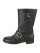 Jimmy Choo Leather Moto Boots