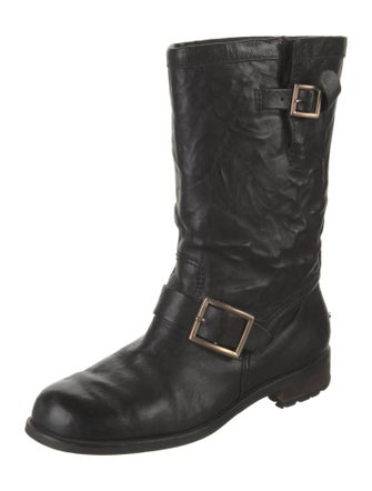 Jimmy Choo Leather Moto Boots