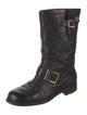 Jimmy Choo Leather Moto Boots