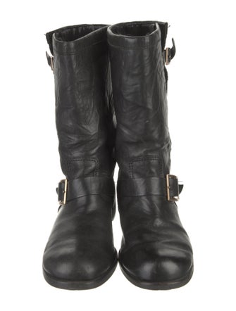 Jimmy Choo Leather Moto Boots