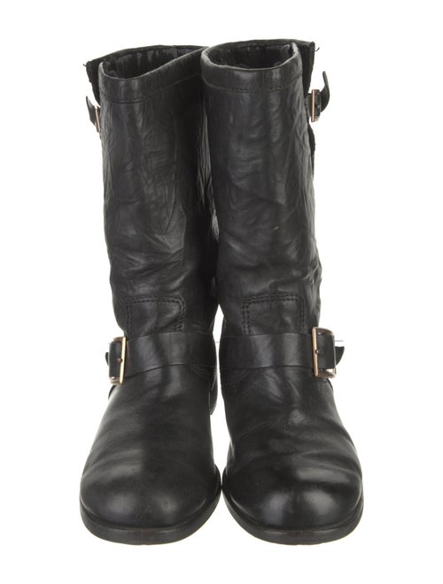 Jimmy Choo Leather Moto Boots