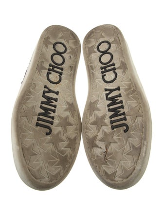 Jimmy Choo Leather Crystal Embellishments Sneakers