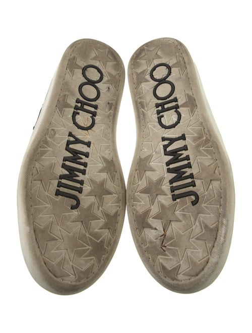 Jimmy Choo Leather Crystal Embellishments Sneakers