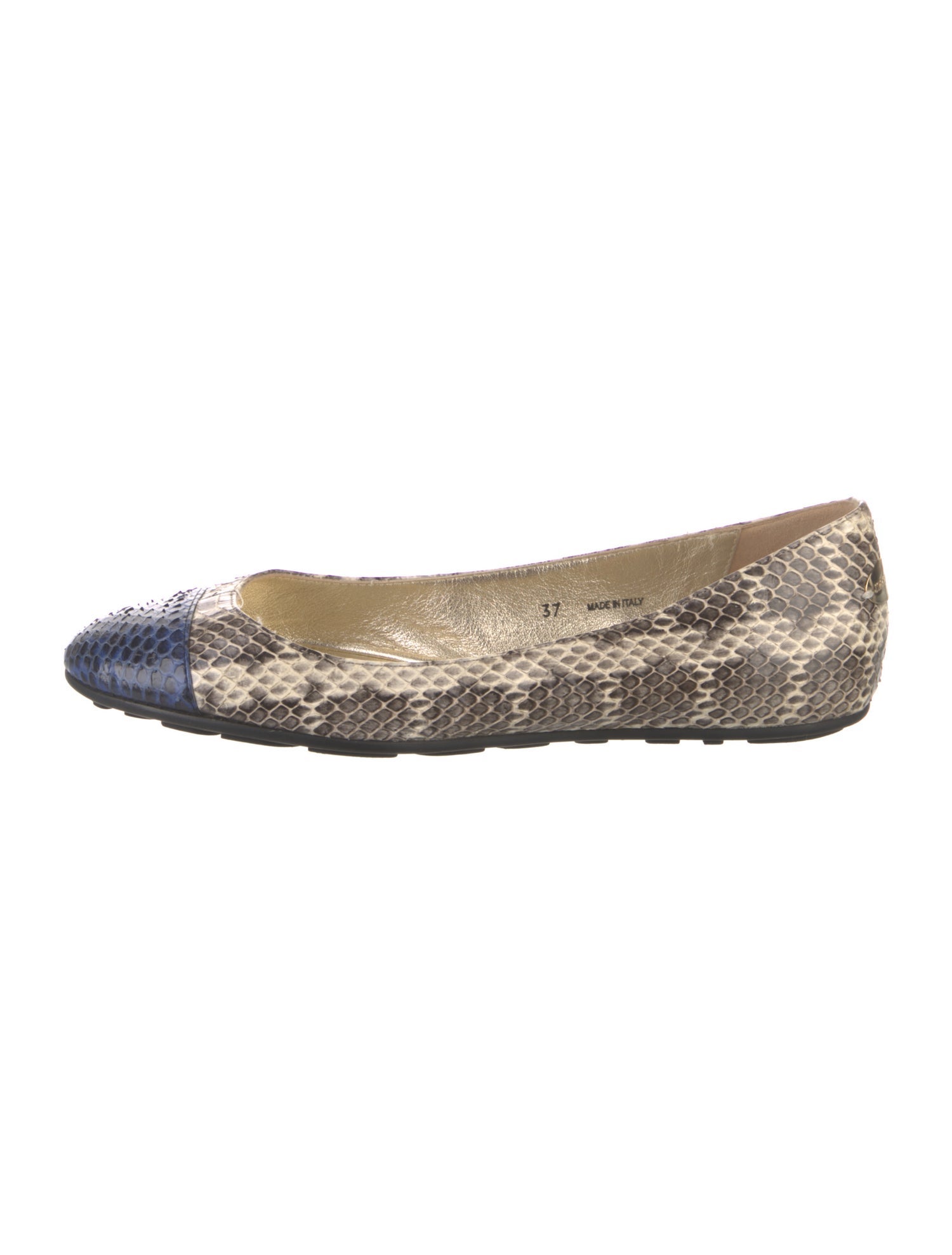 Jimmy Choo Snakeskin Animal Print Flats