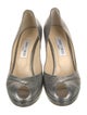 Jimmy Choo Leather Glitter Accents Pumps