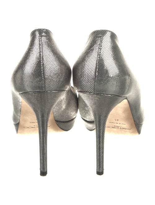 Jimmy Choo Leather Glitter Accents Pumps