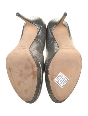 Jimmy Choo Leather Glitter Accents Pumps