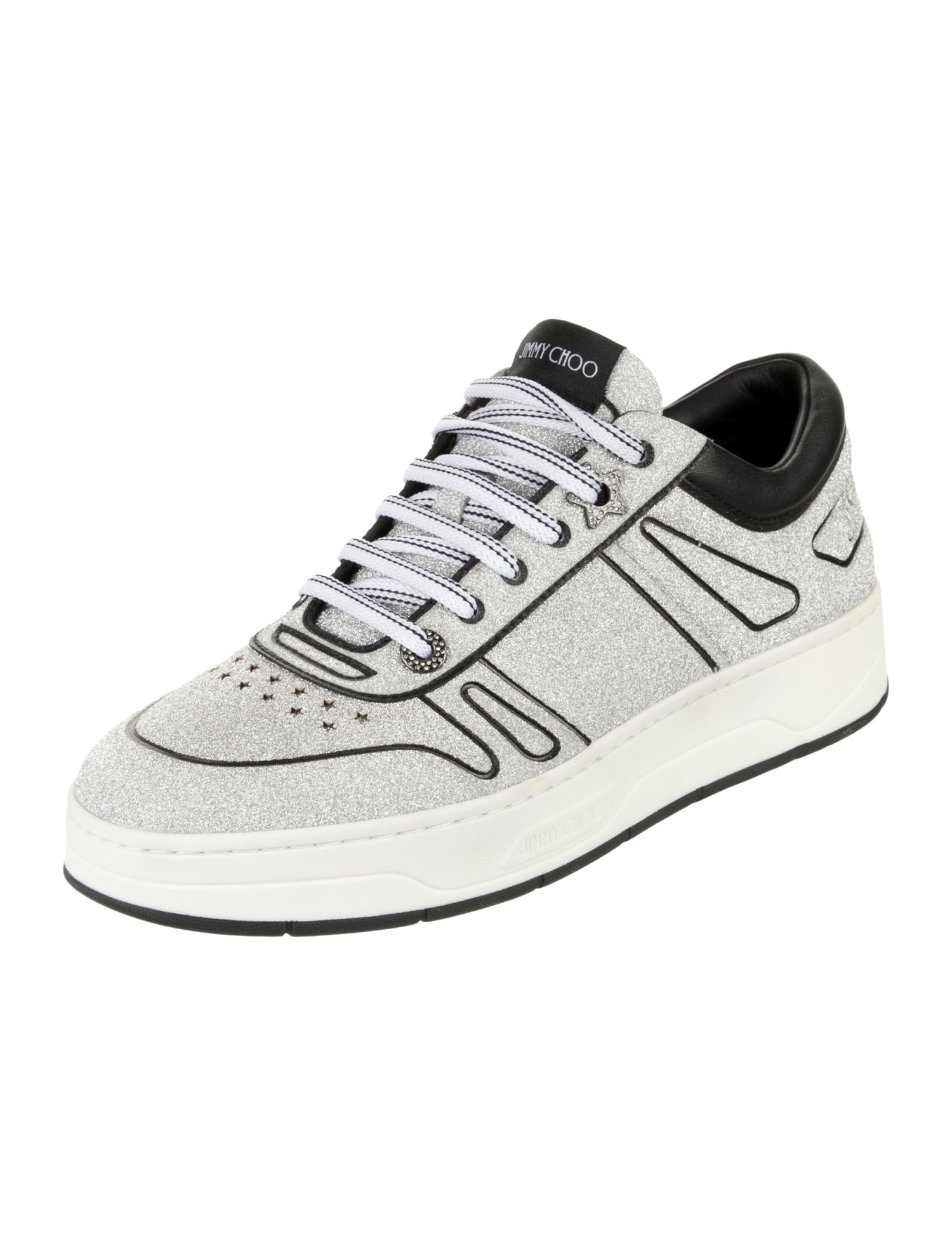 Jimmy Choo Glitter Glitter Accents Sneakers