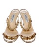 Jimmy Choo Leather Crystal Embellishments Slides