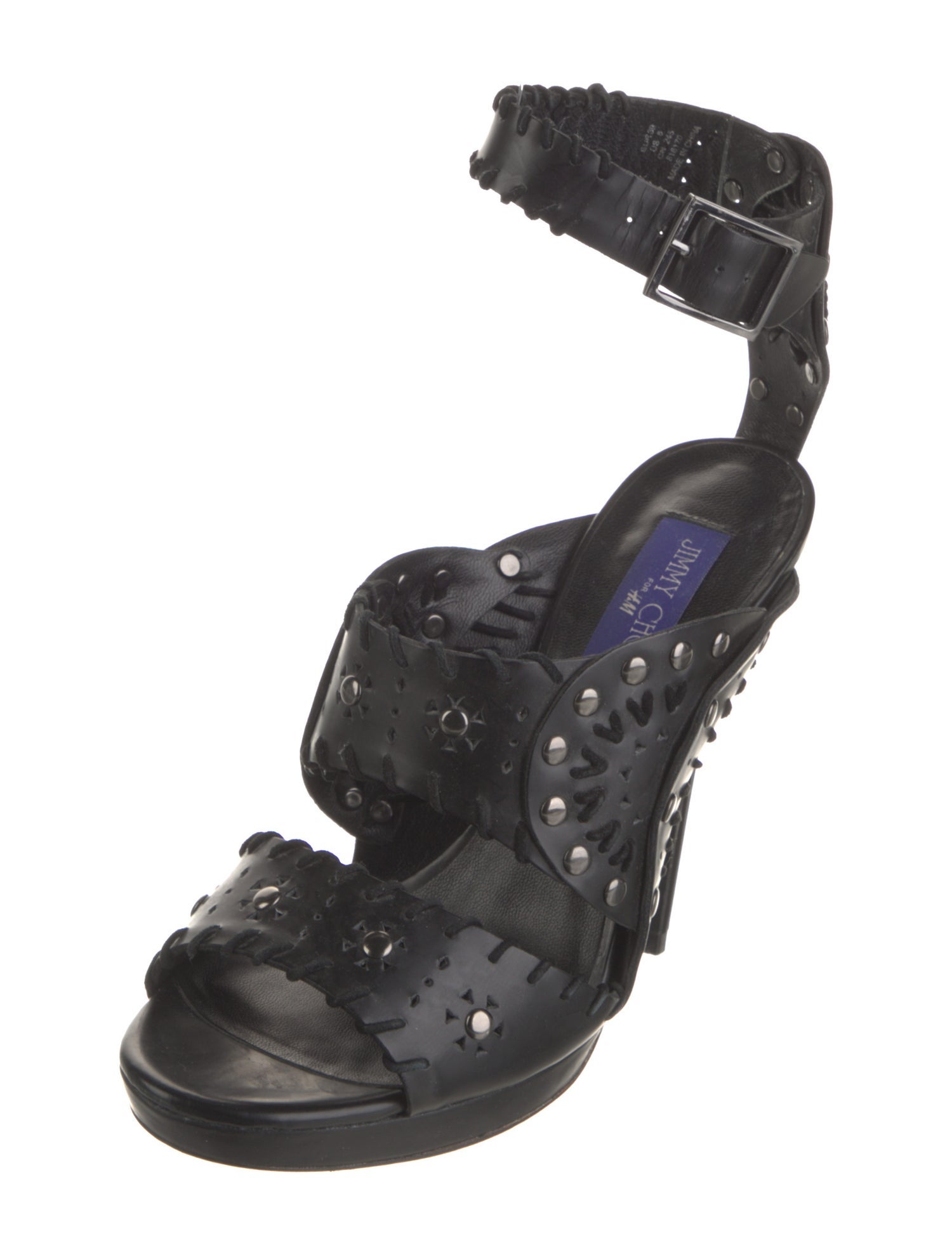 Jimmy Choo Leather Studded Accents Gladiator Sandals