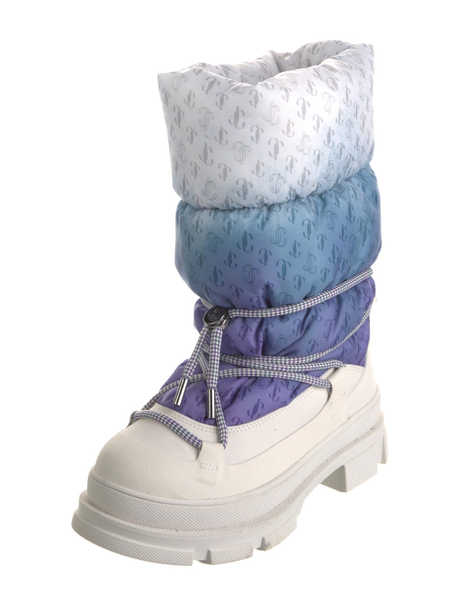 Jimmy Choo Nylon Printed Lace-Up Boots