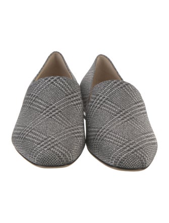 Jimmy Choo Houndstooth Print Glitter Accents Loafers