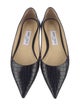 Jimmy Choo Crocodile Animal Print Flats