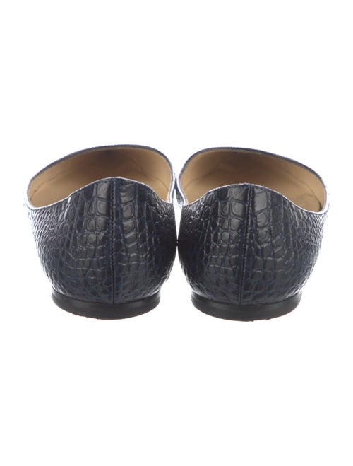 Jimmy Choo Crocodile Animal Print Flats