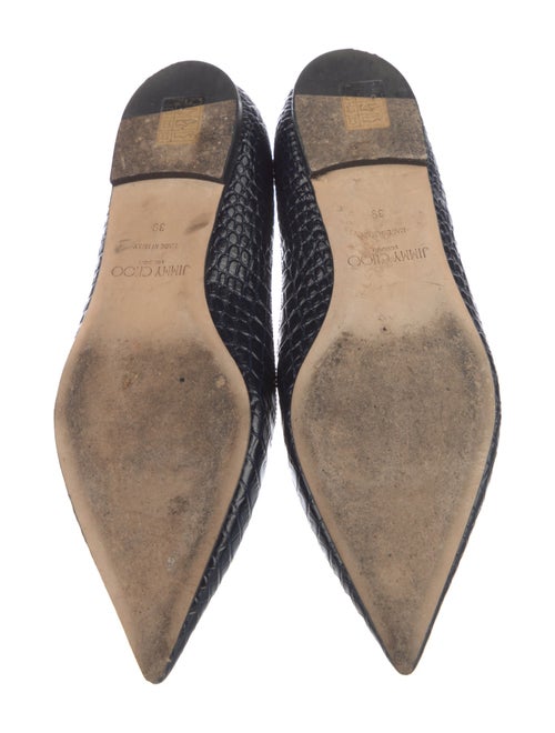 Jimmy Choo Crocodile Animal Print Flats