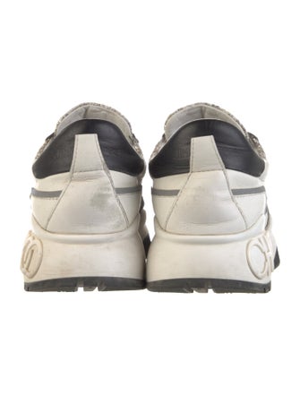 Jimmy Choo Glitter Colorblock Pattern Sneakers