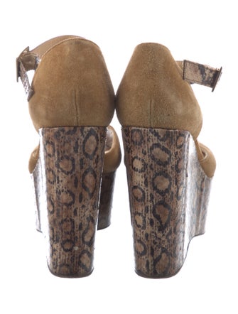 Jimmy Choo Suede Animal Print D'Orsay Pumps
