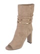 Jimmy Choo Suede Chain-Link Accents Slouch Boots