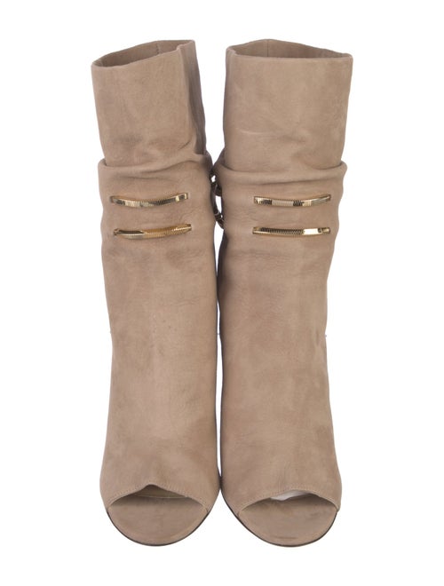 Jimmy Choo Suede Chain-Link Accents Slouch Boots