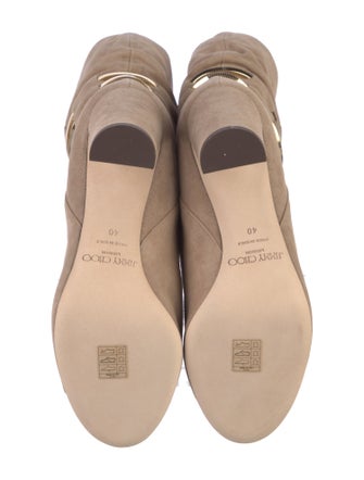 Jimmy Choo Suede Chain-Link Accents Slouch Boots