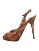 Jimmy Choo Snakeskin Animal Print Slingback Pumps