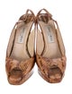 Jimmy Choo Snakeskin Animal Print Slingback Pumps