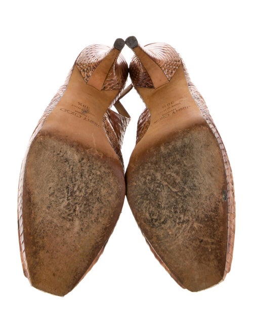 Jimmy Choo Snakeskin Animal Print Slingback Pumps